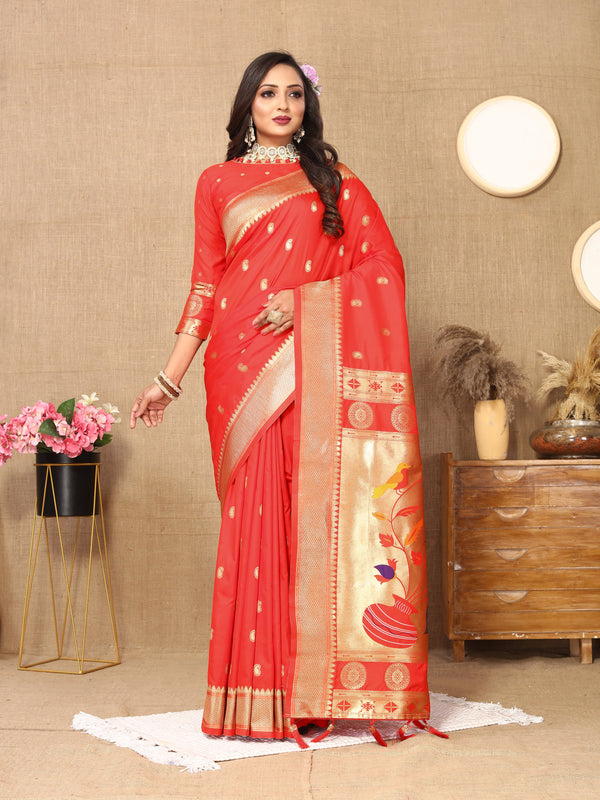 Soft  Paithani Silk Saree (8 Color Of Set)