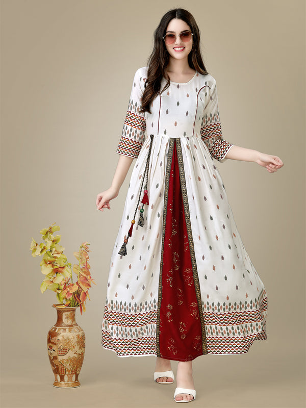 Majestic Ethnic Flare Gown