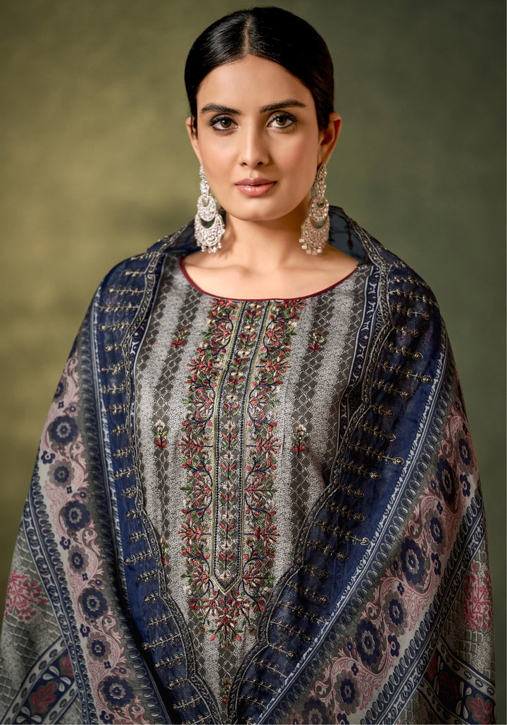 Al Zohaib Digital Print Embroidery Un-Stitched Suits