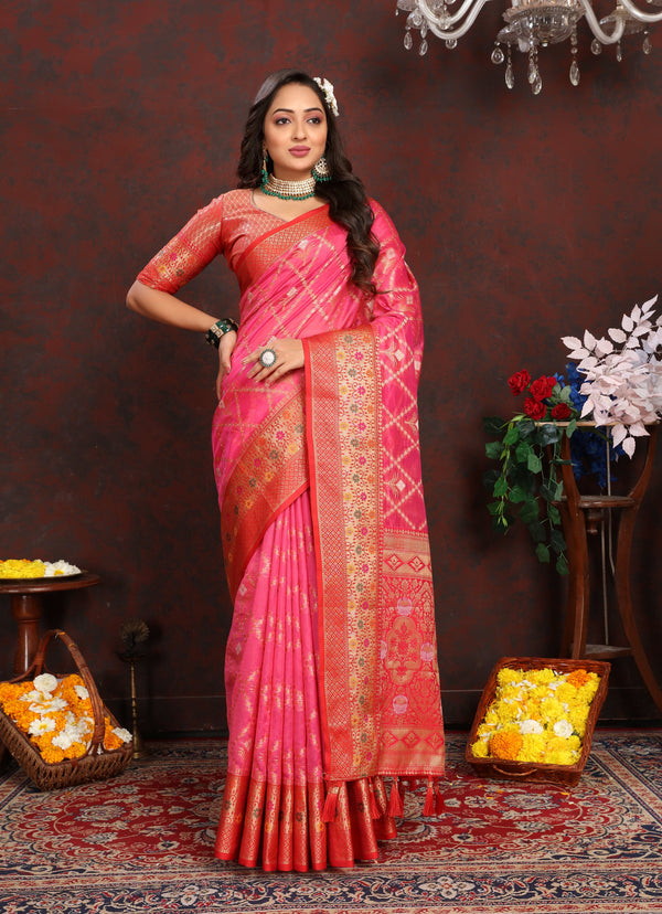 Soft Organza Silk Saree (6 Color Of Set)