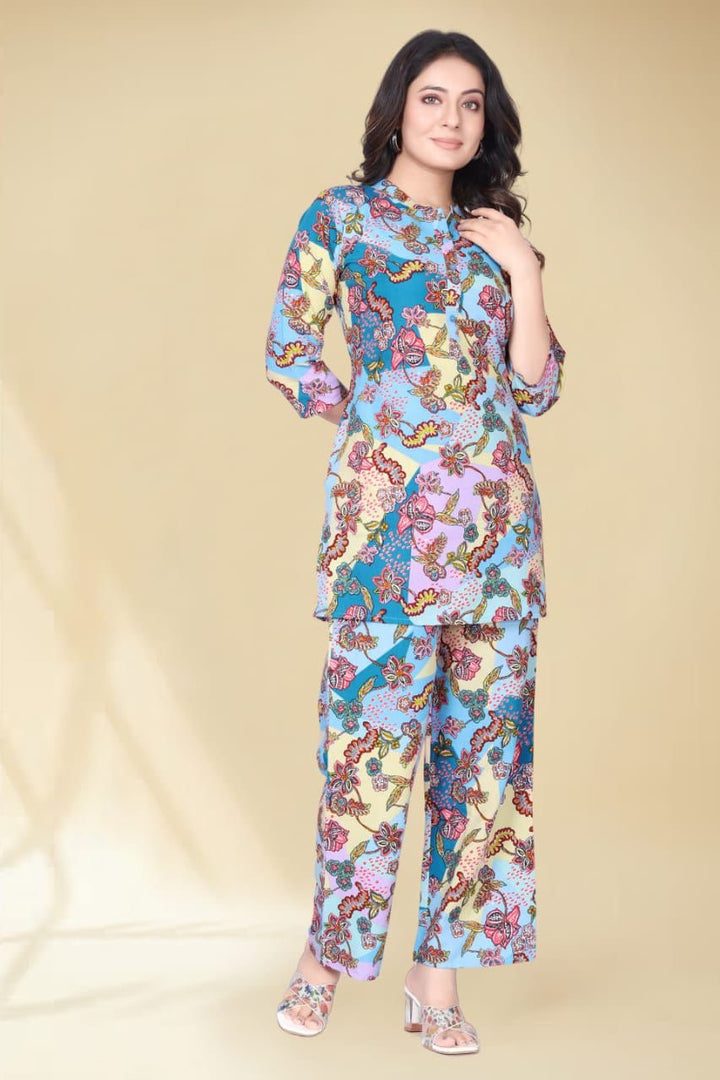 Charming Floral Mosaic Co-Ord Set