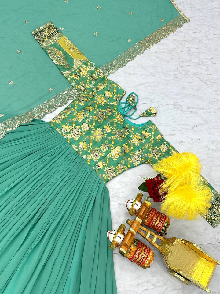 Jellyfish Blossom Charm Anarkali with Dupatta